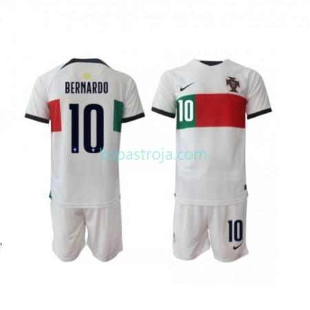 Billiga Fotbollströjor Portugal Bernardo 10 Barn Borta tröja WM 2022 Kortärmad